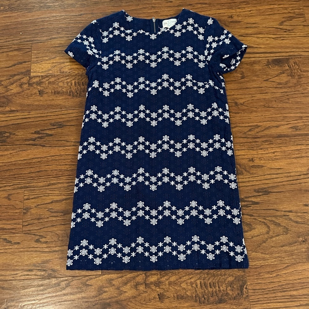 June and Ivy embroidered blue eyelet dress in size medium